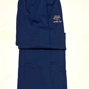 Speedo Navy Blue Men's warm up Pants USA Triathlon National team.